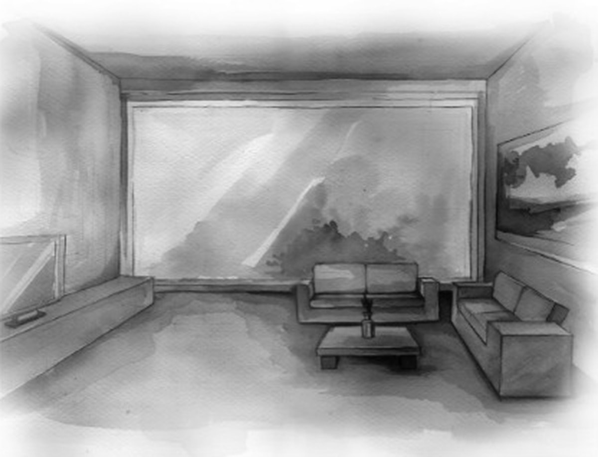 Aravindaksa — Interior Sketch Illustration