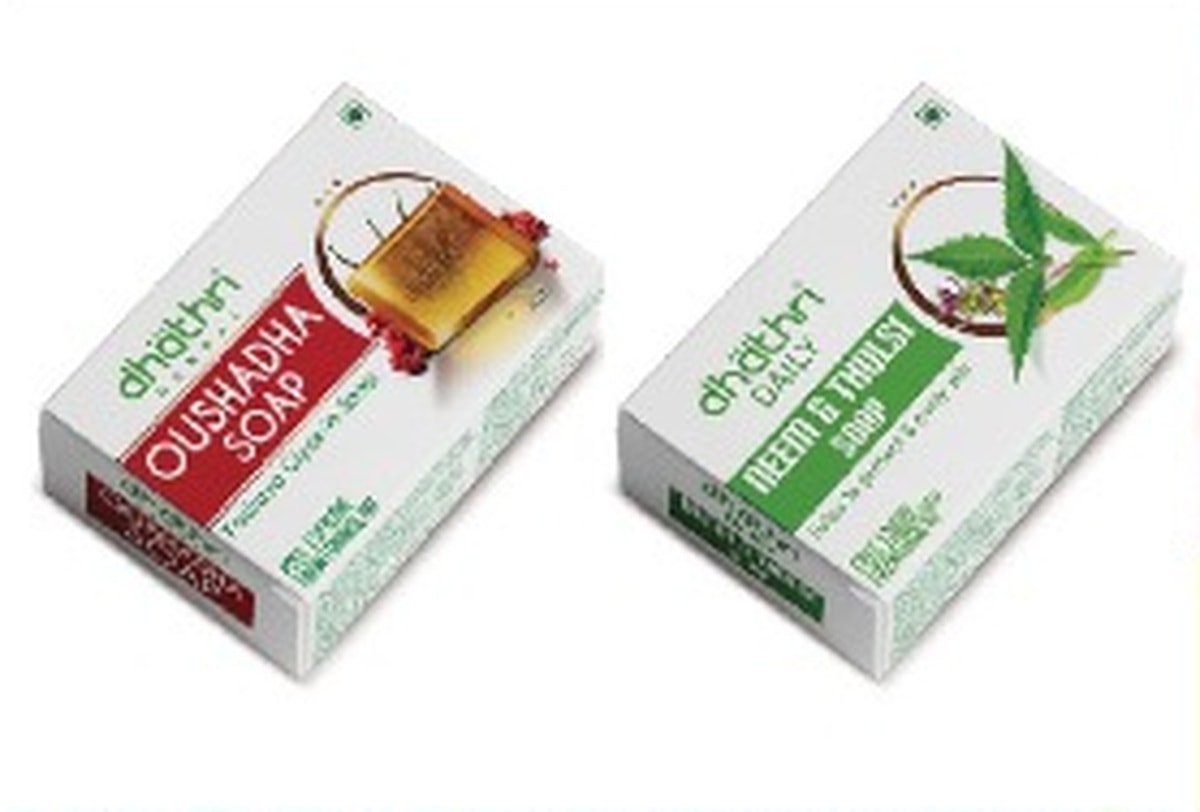 Dhathri — Oushadha Soap & Neem Tulsi Soap Packaging