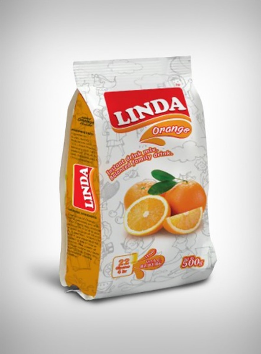 Linda — Orange Instant Drink Mix Packaging