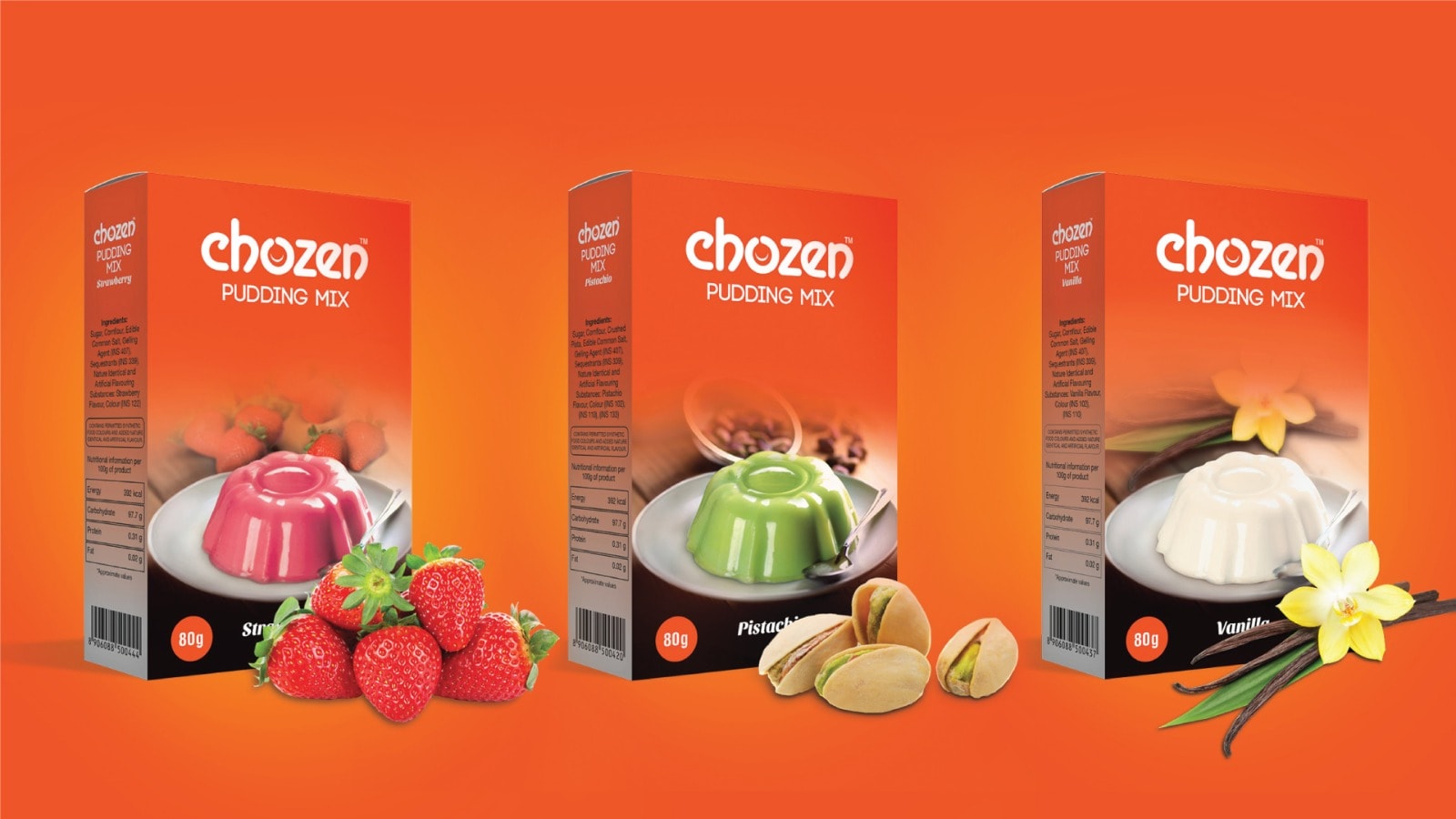 Chozen Pudding Mix — Packaging