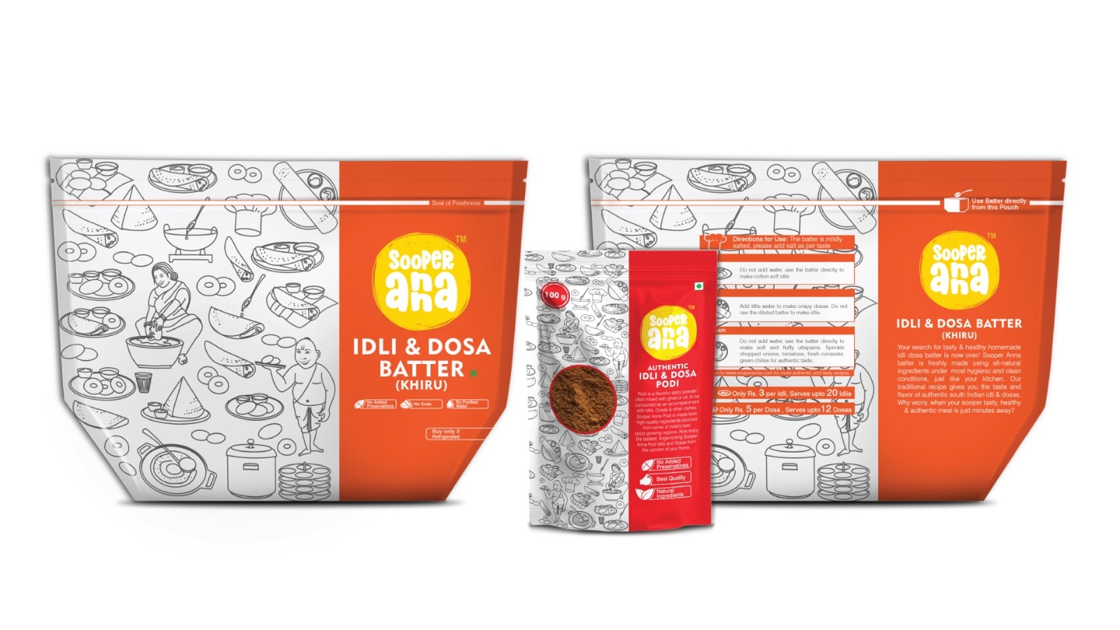 Sooper Ana — Idli & Dosa Batter Packaging