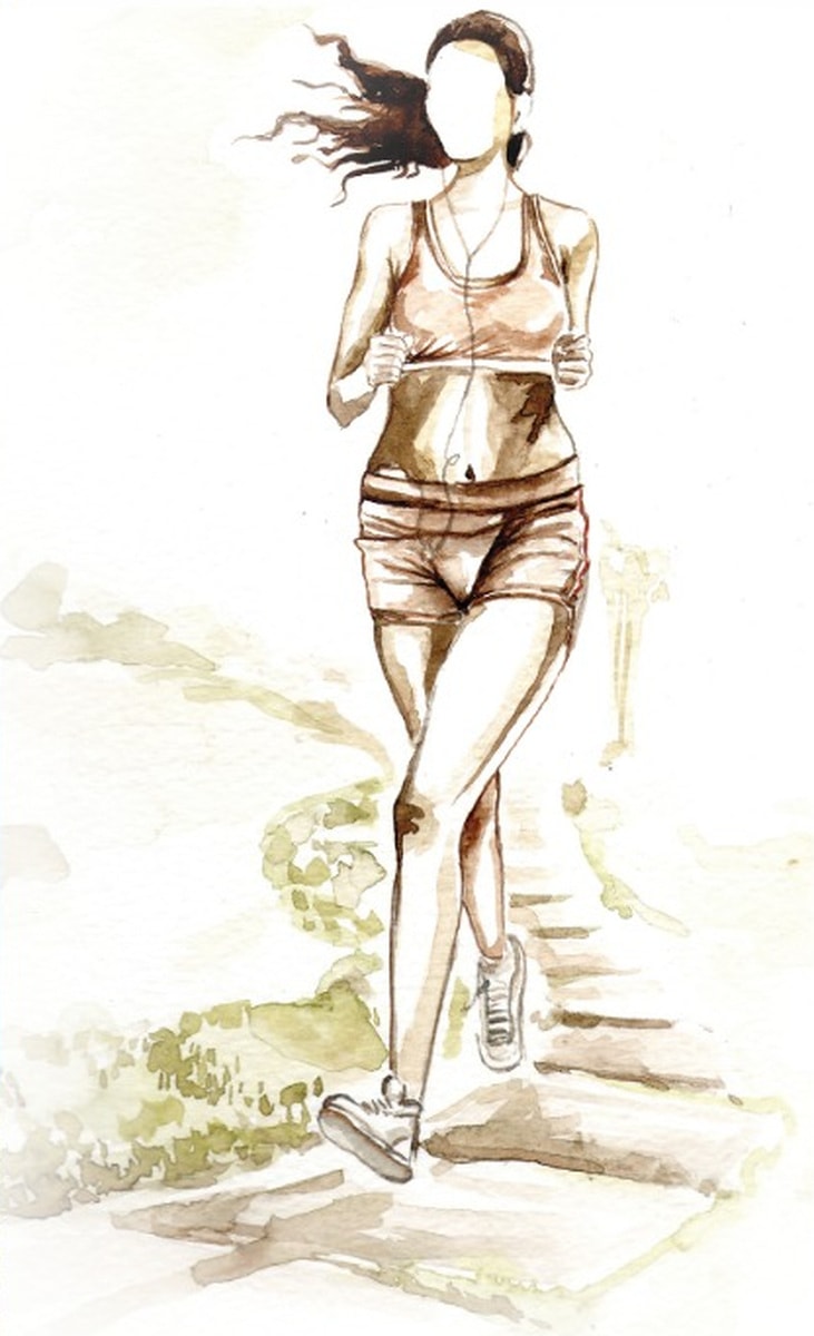 Pure Earth — Runner Watercolour Illustration