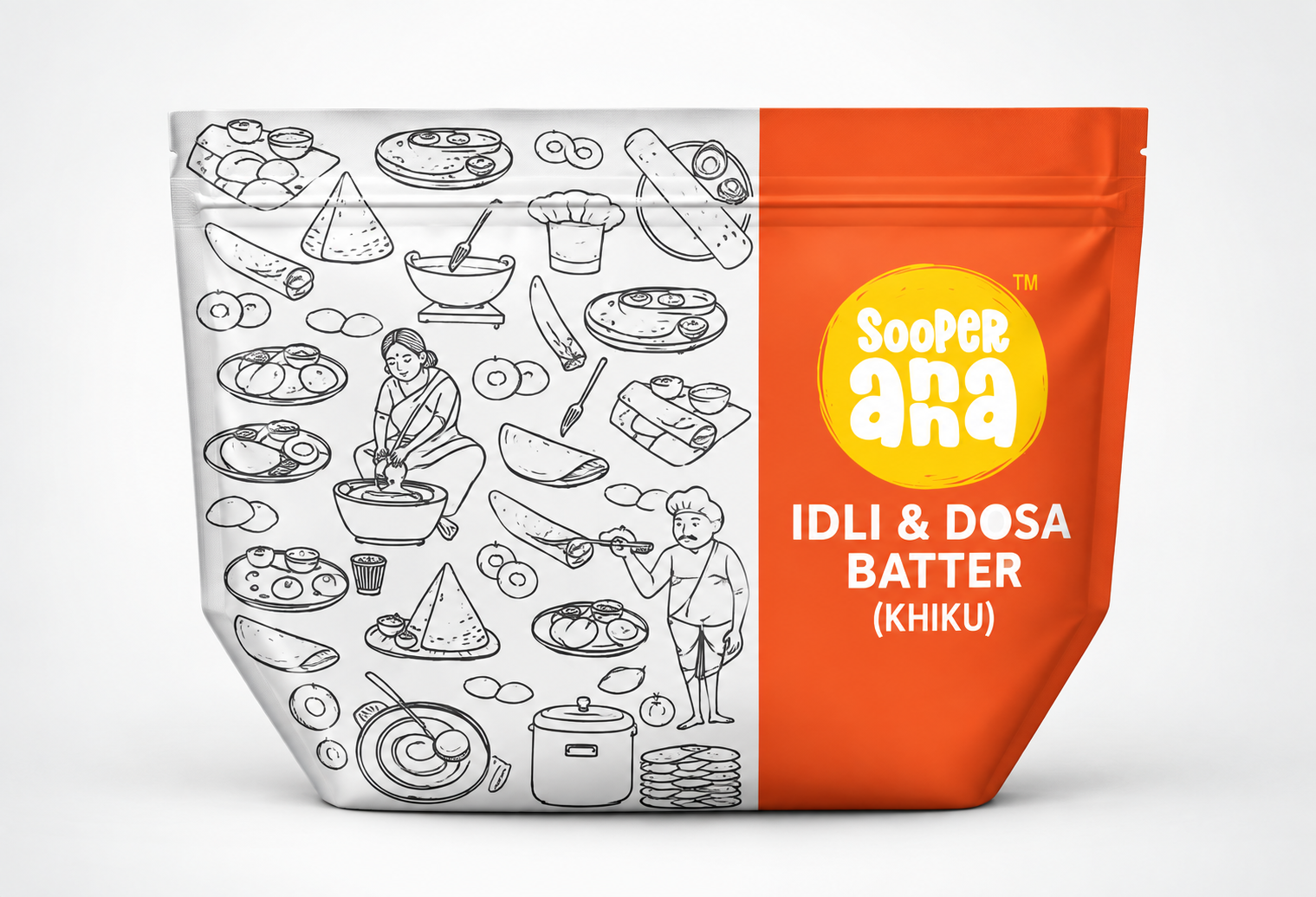 Sooper Anna — Idli & Dosa Batter (Khiku) Pouch Packaging