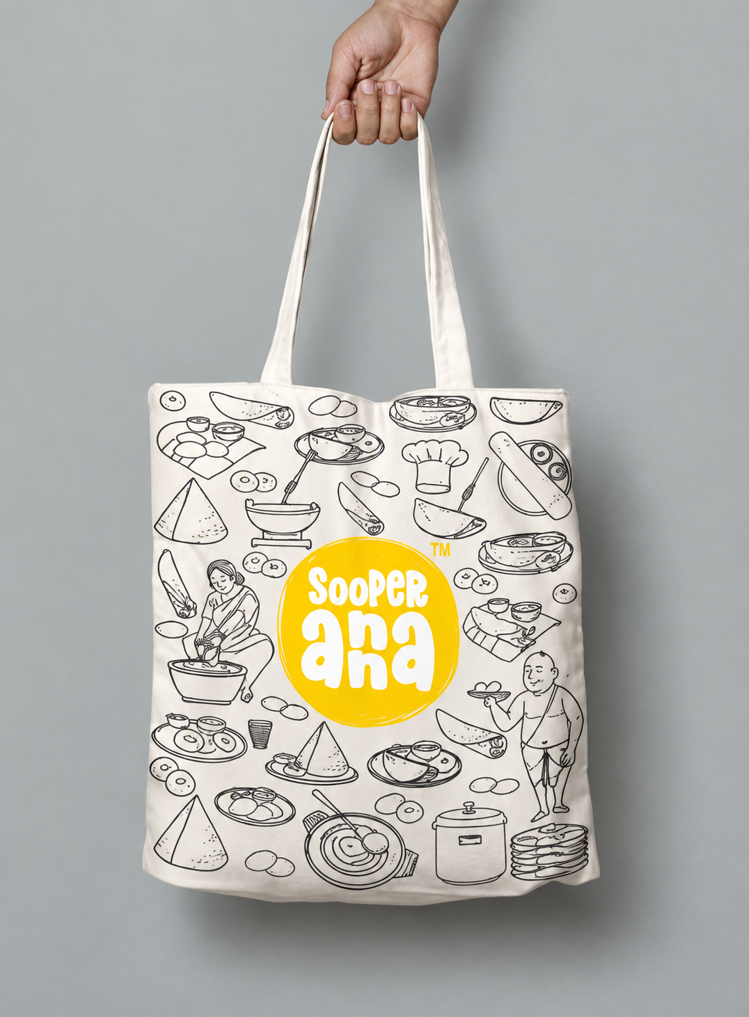 Sooper Anna — Food Doodle Tote Bag